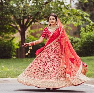 Heavy Indian Wedding Bridal Lehenga, Lengha dress.